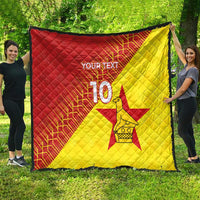 Custom Zimbabwe Cricket Quilt Flame Warriors Zimbabwe Spirit - Wonder Print Shop