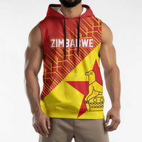 Custom Zimbabwe Cricket Sleeveless Hoodie Flame Warriors Zimbabwe Spirit - Wonder Print Shop