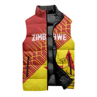 Custom Zimbabwe Cricket Sleeveless Puffer Jacket Flame Warriors Zimbabwe Spirit - Wonder Print Shop
