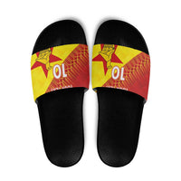 Custom Zimbabwe Cricket Slide Sandals Flame Warriors Zimbabwe Spirit - Wonder Print Shop