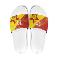 Custom Zimbabwe Cricket Slide Sandals Flame Warriors Zimbabwe Spirit - Wonder Print Shop