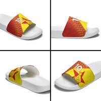 Custom Zimbabwe Cricket Slide Sandals Flame Warriors Zimbabwe Spirit - Wonder Print Shop