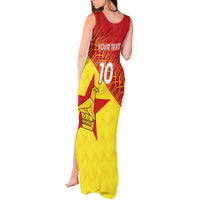 Custom Zimbabwe Cricket Tank Maxi Dress Flame Warriors Zimbabwe Spirit - Wonder Print Shop