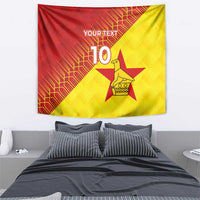 Custom Zimbabwe Cricket Tapestry Flame Warriors Zimbabwe Spirit - Wonder Print Shop