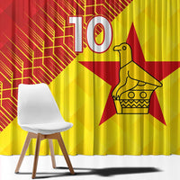 Custom Zimbabwe Cricket Window Curtain Flame Warriors Zimbabwe Spirit - Wonder Print Shop