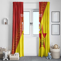 Custom Zimbabwe Cricket Window Curtain Flame Warriors Zimbabwe Spirit - Wonder Print Shop