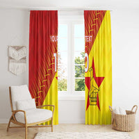 Custom Zimbabwe Cricket Window Curtain Flame Warriors Zimbabwe Spirit - Wonder Print Shop