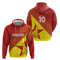 Custom Zimbabwe Cricket Zip Hoodie Flame Warriors Zimbabwe Spirit - Wonder Print Shop