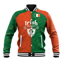 Custom Irish Rugby Baseball Jacket Shamrock with Celtics Vibes The Half Style - Wonder Print Shop