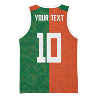Custom Irish Rugby Basketball Jersey Shamrock with Celtics Vibes The Half Style - Wonder Print Shop