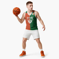 Custom Irish Rugby Basketball Jersey Shamrock with Celtics Vibes The Half Style - Wonder Print Shop