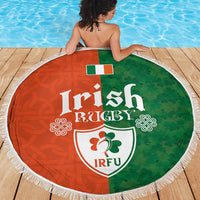 Irish Rugby Beach Blanket Shamrock with Celtics Vibes The Half Style - Wonder Print Shop