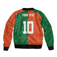 Custom Irish Rugby Bomber Jacket Shamrock with Celtics Vibes The Half Style - Wonder Print Shop