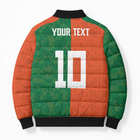 Custom Irish Rugby Bomber Puffer Jacket Shamrock with Celtics Vibes The Half Style - Wonder Print Shop