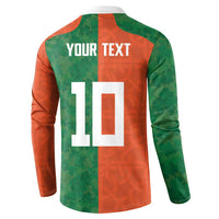 Custom Irish Rugby Button Sweatshirt Shamrock with Celtics Vibes The Half Style - Wonder Print Shop