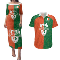Custom Irish Rugby Couples Matching Puletasi and Hawaiian Shirt Shamrock with Celtics Vibes The Half Style - Wonder Print Shop