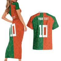 Custom Irish Rugby Couples Matching Short Sleeve Bodycon Dress and Hawaiian Shirt Shamrock with Celtics Vibes The Half Style - Wonder Print Shop