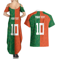 Custom Irish Rugby Couples Matching Summer Maxi Dress and Hawaiian Shirt Shamrock with Celtics Vibes The Half Style - Wonder Print Shop