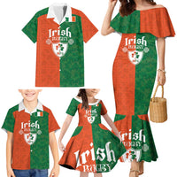 Custom Irish Rugby Family Matching Mermaid Dress and Hawaiian Shirt Shamrock with Celtics Vibes The Half Style - Wonder Print Shop