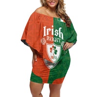 Custom Irish Rugby Family Matching Off Shoulder Short Dress and Hawaiian Shirt Shamrock with Celtics Vibes The Half Style - Wonder Print Shop