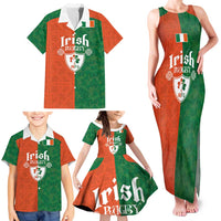 Custom Irish Rugby Family Matching Tank Maxi Dress and Hawaiian Shirt Shamrock with Celtics Vibes The Half Style - Wonder Print Shop