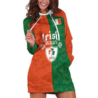 Custom Irish Rugby Hoodie Dress Shamrock with Celtics Vibes The Half Style - Wonder Print Shop