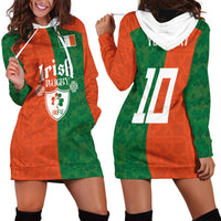 Custom Irish Rugby Hoodie Dress Shamrock with Celtics Vibes The Half Style - Wonder Print Shop