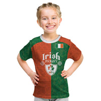 Custom Irish Rugby Kid T Shirt Shamrock with Celtics Vibes The Half Style - Wonder Print Shop