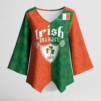 Custom Irish Rugby Kimono Sleeve Blouse Shamrock with Celtics Vibes The Half Style - Wonder Print Shop