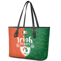 Irish Rugby Leather Tote Bag Shamrock with Celtics Vibes The Half Style - Wonder Print Shop