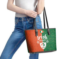 Irish Rugby Leather Tote Bag Shamrock with Celtics Vibes The Half Style - Wonder Print Shop