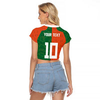 Custom Irish Rugby Raglan Cropped T Shirt Shamrock with Celtics Vibes The Half Style - Wonder Print Shop