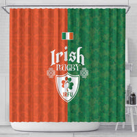 Irish Rugby Shower Curtain Shamrock with Celtics Vibes The Half Style - Wonder Print Shop