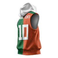 Custom Irish Rugby Sleeveless Hoodie Shamrock with Celtics Vibes The Half Style - Wonder Print Shop