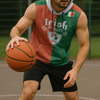 Custom Irish Rugby Sleeveless Hoodie Shamrock with Celtics Vibes The Half Style - Wonder Print Shop