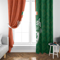 Irish Rugby Window Curtain Shamrock with Celtics Vibes The Half Style - Wonder Print Shop
