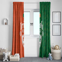 Irish Rugby Window Curtain Shamrock with Celtics Vibes The Half Style - Wonder Print Shop