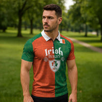 Custom Irish Rugby Zipper Polo Shirt Shamrock with Celtics Vibes The Half Style - Wonder Print Shop