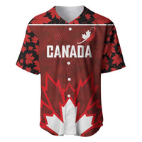 Custom Canadian Rugby Baseball Jersey Maple Leaves Sporty Art Style Red Color - Wonder Print Shop