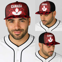 Canadian Rugby Baseball Net Cap Maple Leaves Sporty Art Style Red Color - Wonder Print Shop