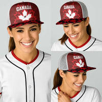 Canadian Rugby Baseball Net Cap Maple Leaves Sporty Art Style Red Color - Wonder Print Shop