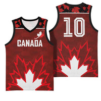 Custom Canadian Rugby Basketball Jersey Maple Leaves Sporty Art Style Red Color - Wonder Print Shop