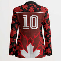 Custom Canadian Rugby Blazer Maple Leaves Sporty Art Style Red Color - Wonder Print Shop
