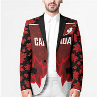 Custom Canadian Rugby Blazer Maple Leaves Sporty Art Style Red Color - Wonder Print Shop