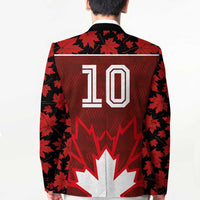 Custom Canadian Rugby Blazer Maple Leaves Sporty Art Style Red Color - Wonder Print Shop