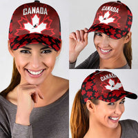 Canadian Rugby Classic Cap Maple Leaves Sporty Art Style Red Color - Wonder Print Shop