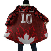 Custom Canadian Rugby Cloak Maple Leaves Sporty Art Style Red Color - Wonder Print Shop