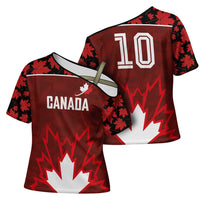 Custom Canadian Rugby Cross Shoulder Shirt Maple Leaves Sporty Art Style Red Color - Wonder Print Shop