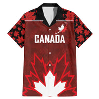 Custom Canadian Rugby Family Matching Mermaid Dress and Hawaiian Shirt Maple Leaves Sporty Art Style Red Color - Wonder Print Shop