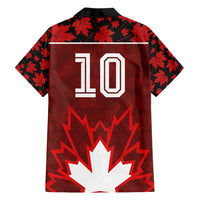 Custom Canadian Rugby Hawaiian Shirt Maple Leaves Sporty Art Style Red Color - Wonder Print Shop
